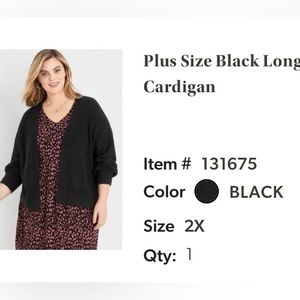 Maurice's Black Cardigan